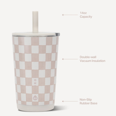 Everyday Tumbler 14oz | Ceramic-Lined Spill-Free Kids Tumbler – Sandstone
